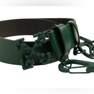 Off-White PAPERCLIP BELT Forest Green.